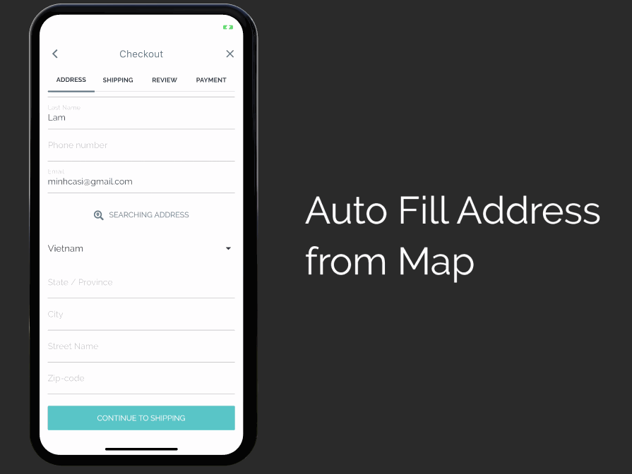 Address Map Picker - Feature Screenshot