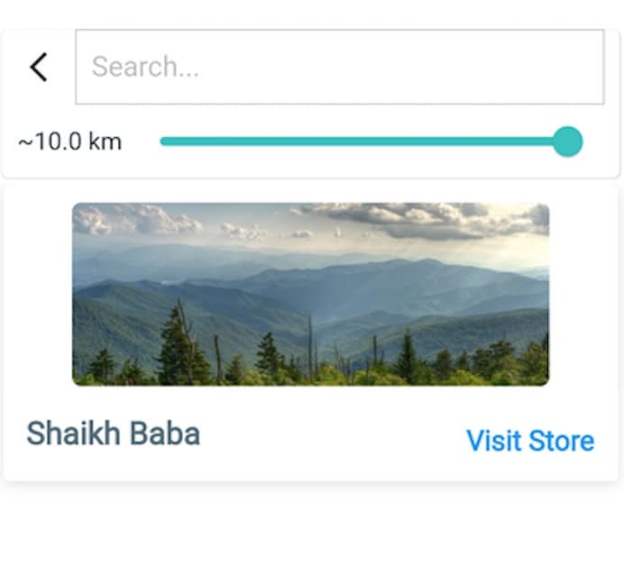 Search Nearby Vendors - Feature Screenshot